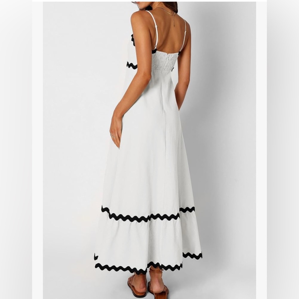 Kirundo  White and Black Maxi Dress - Picture 3 of 3